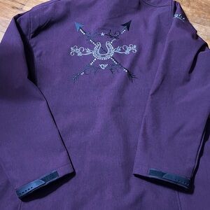 CH Cowgirl Western Purple Jacket with Embroidered Design 2XL Women’s